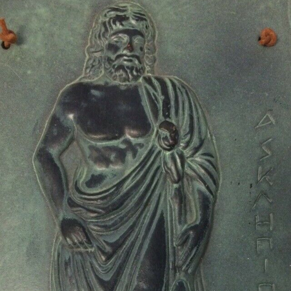 VINTAGE AESCULAPIUS ROMAN GOD OF MEDICINE